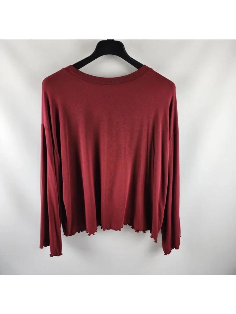 Anthropologie Shirt Womens Large Rust Maroon Tunic Top